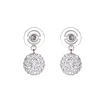 Golf Ball Earring Jackets in platinum