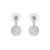 Golf Ball Earring Jackets in platinum