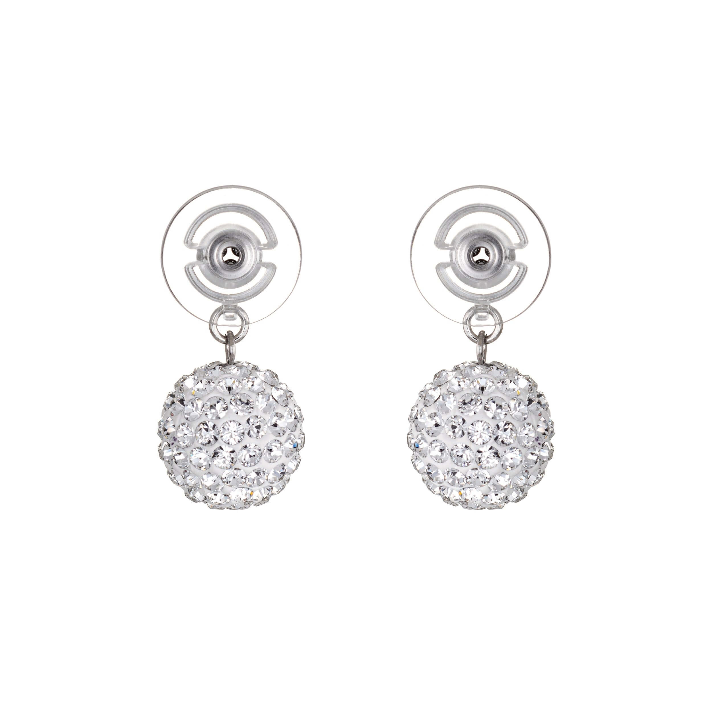 Golf Ball Earring Jackets in platinum